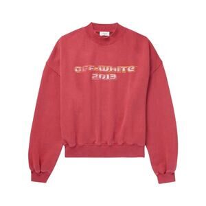 Off-White Digit Bacchus Crewneck Sweatshirt in Rio Red [Size XL]